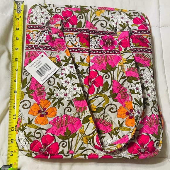 VERA BRADLEY TEA GARDEN PATTERN TOTE BAG PINK ORANGE FLORAL - Picture 4 of 6